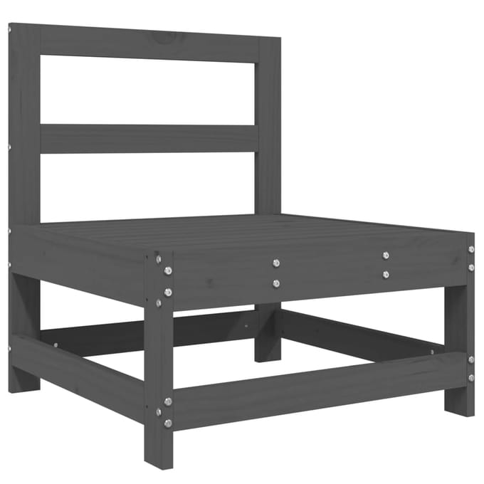 vidaXL - 4-delige - Loungeset - massief - grenenhout - grijs