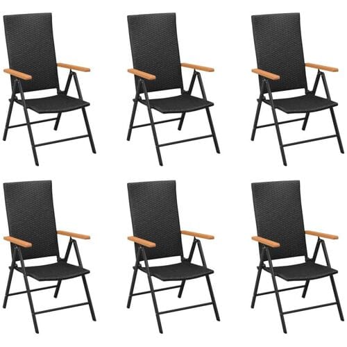 vidaXL - 7-delige - Tuinset - zwart - en - bruin