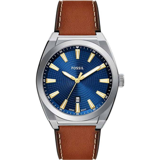 Fossil EVERETT Heren Horloge 42 mm - Zilverkleurig