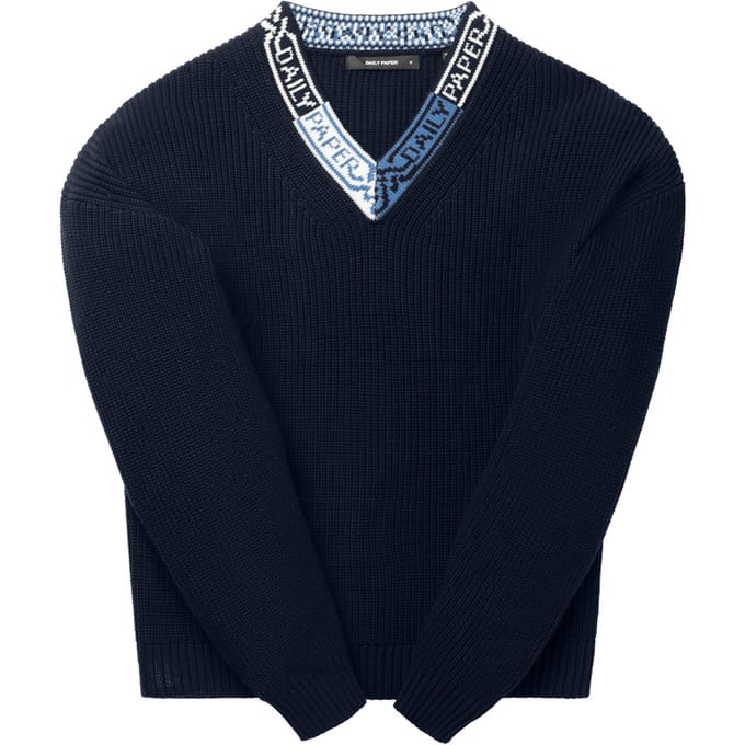 Daily Paper Roshaun Sweater Navy Größe: S | Pullover Outlet | Herren | Blau