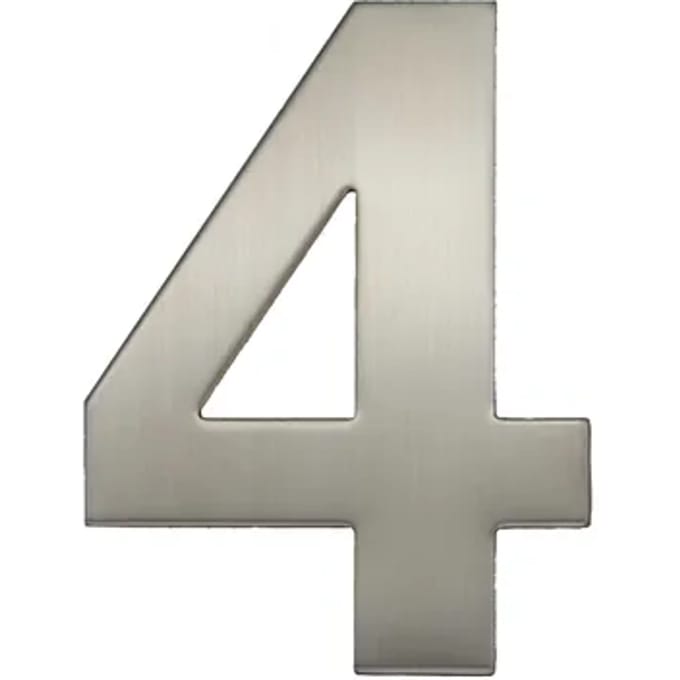 Avenue Cijfer - 4 - Rvs - Hoogte 15cm