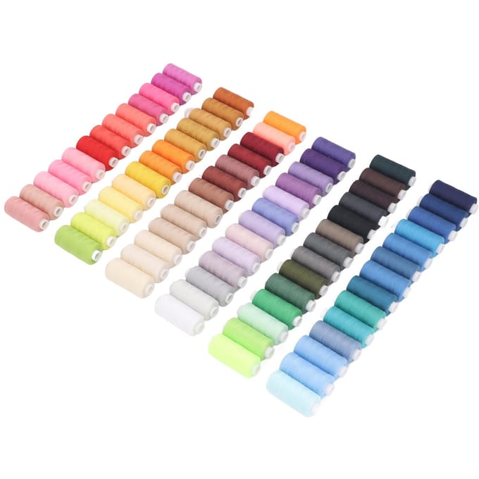 Naaigaren Set 400 Yards 80 Kleuren Polyester Naaimachinegaren voor DIY Handstikken beige