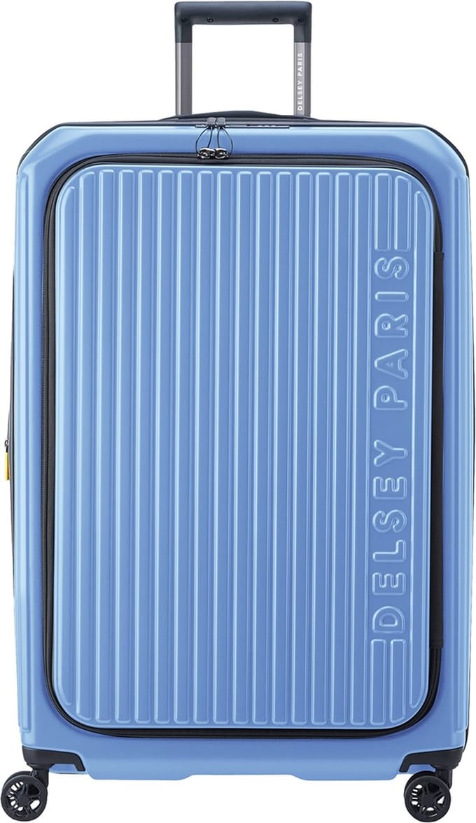 DELSEY SECURITIME ZIP Koffer 76 cm - Expandable - Front Opening - 103/109L - TSA Slot - SECURITECH® Rits - Lavender Blue
