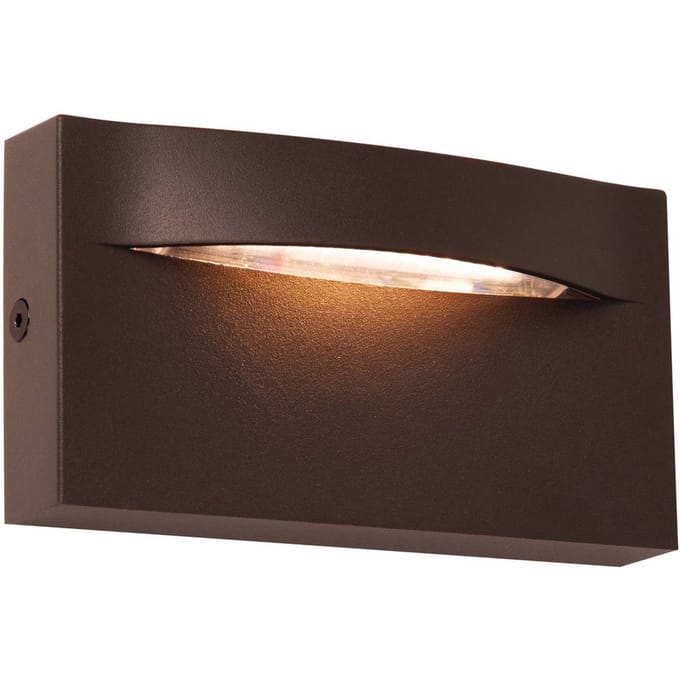 Viokef LED buitenwandlamp Vita, roestbruin, 13,7 x 7,5 cm