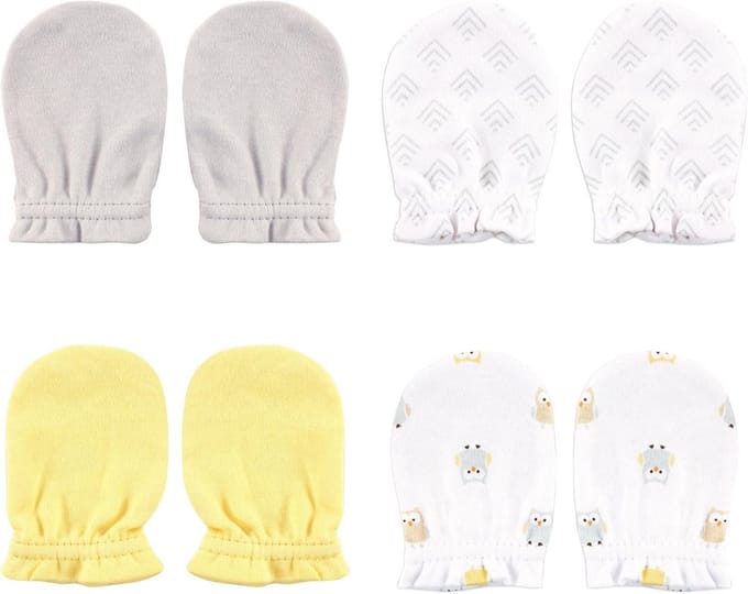 Luvable Friends Ladies Scratch Mittens, owl, One Size