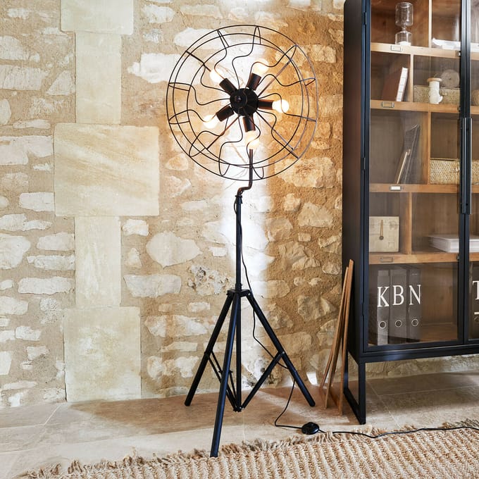 LOBERON Vloerlamp Thunderfield zwart