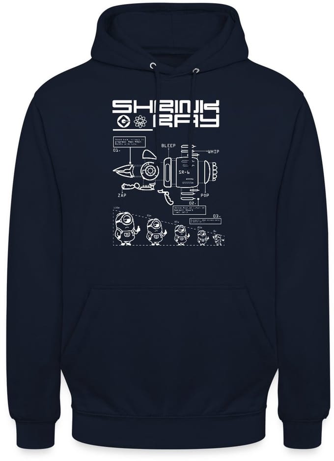 Minions Bouwplan Voor Krimpradiator Hoodie Unisex