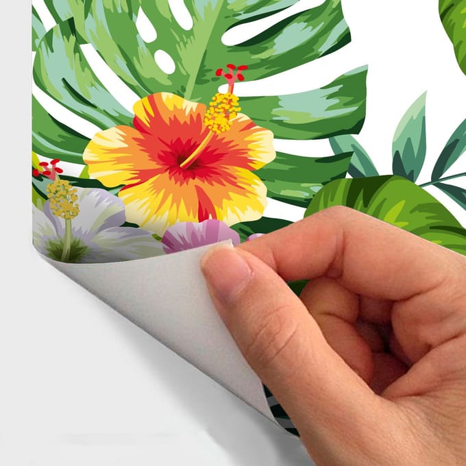 Behang-effect sticker - SULLANA - 30x30cm