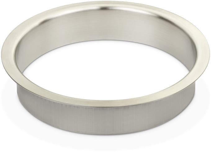Doorwerpring Ø 210 x H 41,5 mm Roestvrij staal geborsteld