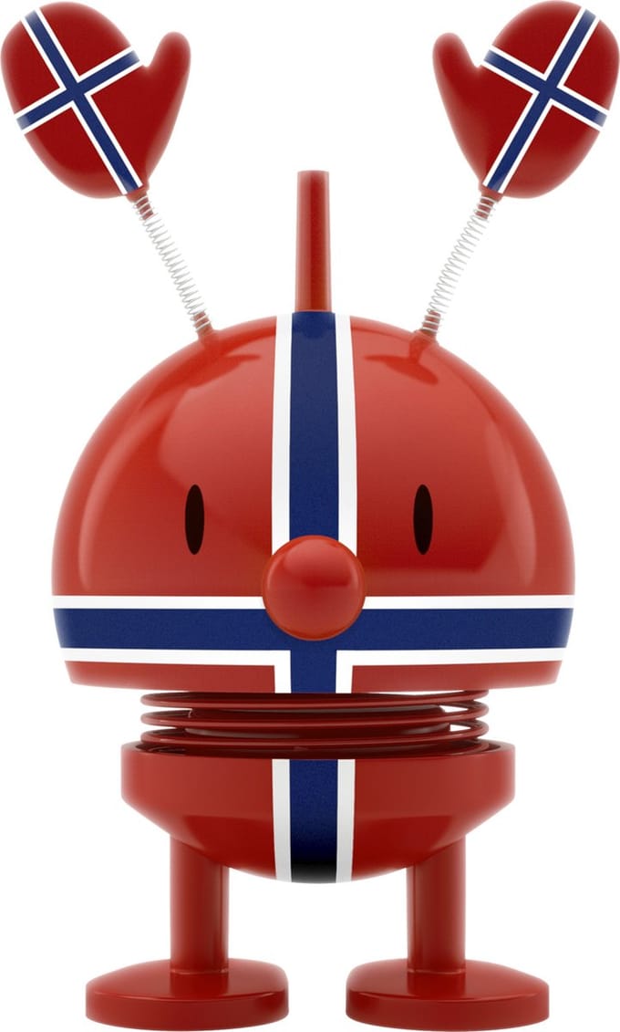 Hoptimist Roligan Norway 6,7 x 5,9 x 9,5 cm S Red