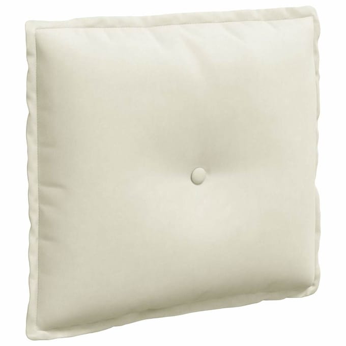 vidaXL - Rugkussen - Crèmekleurig - 50 - x - 45 - x - 19 - cm - Corduroy - stof
