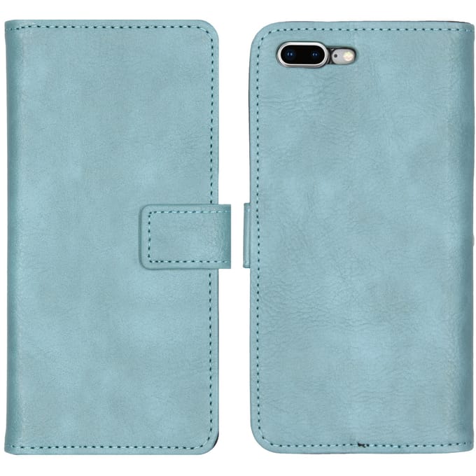 imoshion Hoesje - Geschikt voor Apple iPhone 8 Plus / 7 Plus - Luxe Bookcase - Lichtblauw