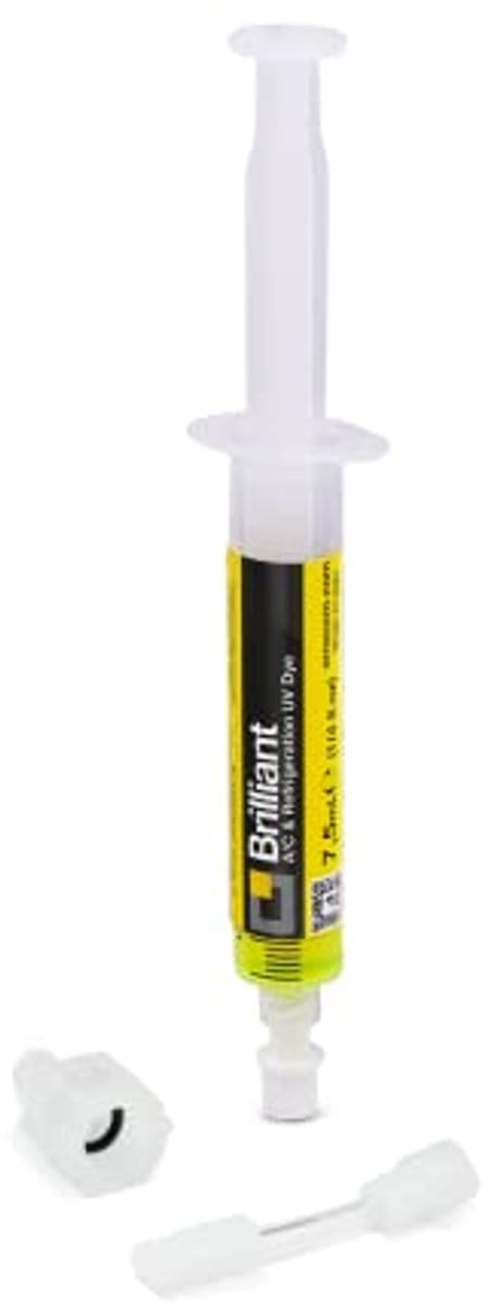 UV Koelmiddel Lekkage Detectie Dyes - 7,5 ml met 1/4 SAE Adapter voor Airconditioning en Koelsystemen
