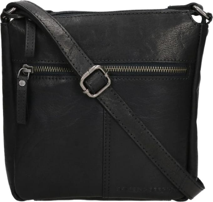Spikes & Sparrow Bronco Crossbodytas Kleine Dames - Leer - Zwart