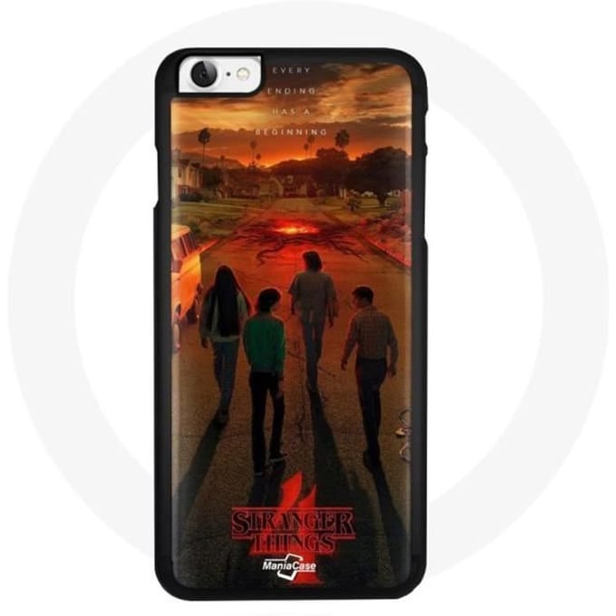 Coque pour Iphone SE Stranger Things Saison 4 Affiche Art Equipages de la Nouvelle Théorie
