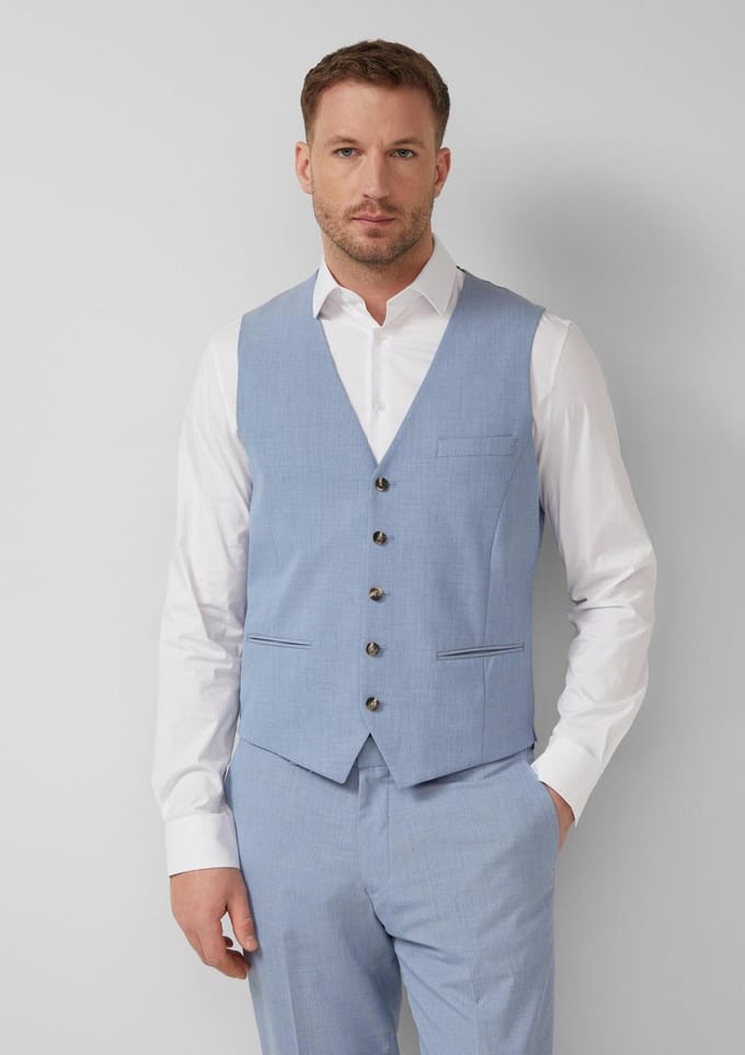s.Oliver - male - s.O PURE: Slank gesneden gilet van stretchstof