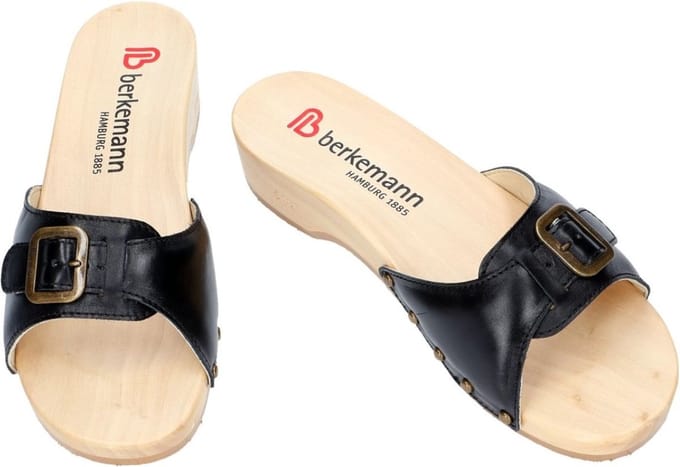 Berkemann -Dames - zwart - slippers & muiltjes - maat 34.5