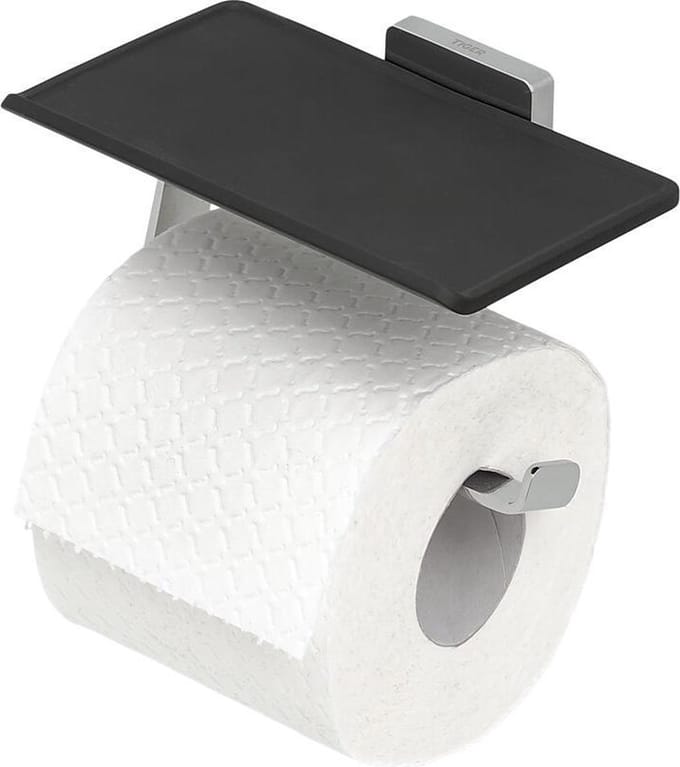 Tiger Toiletrolhouder Dock - Chroom - Met Planchet - Onzichtbare Bevestiging