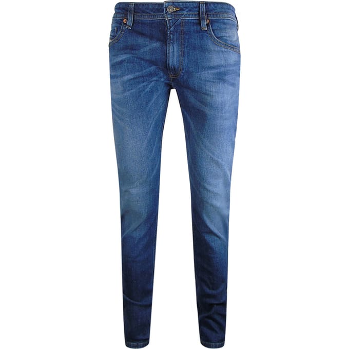 Diesel Thommer-x Brown Badge Blauwe Denim Broek