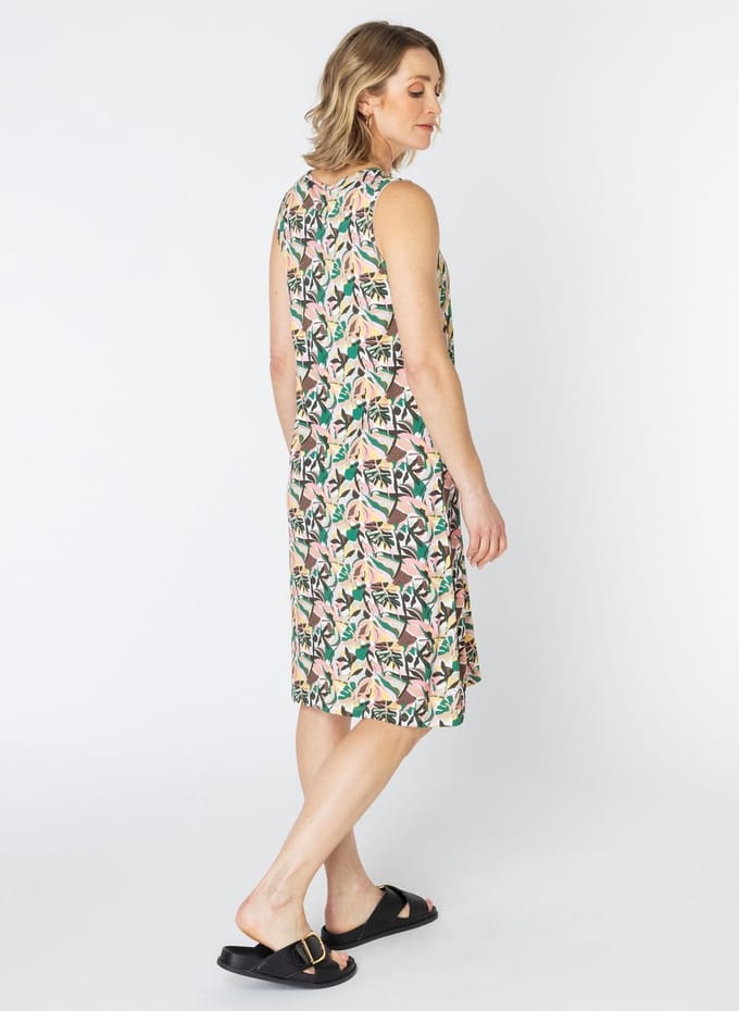 ES&SY Maya Dresses - Summer White/Multi-C - maat 40