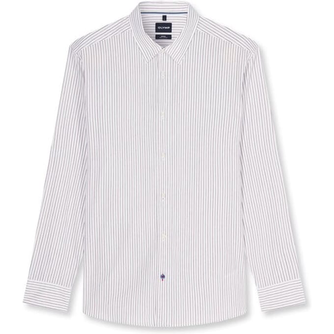 OLYMP Casual Overhemd, Regular Fit, Kent, Bordeauxrood