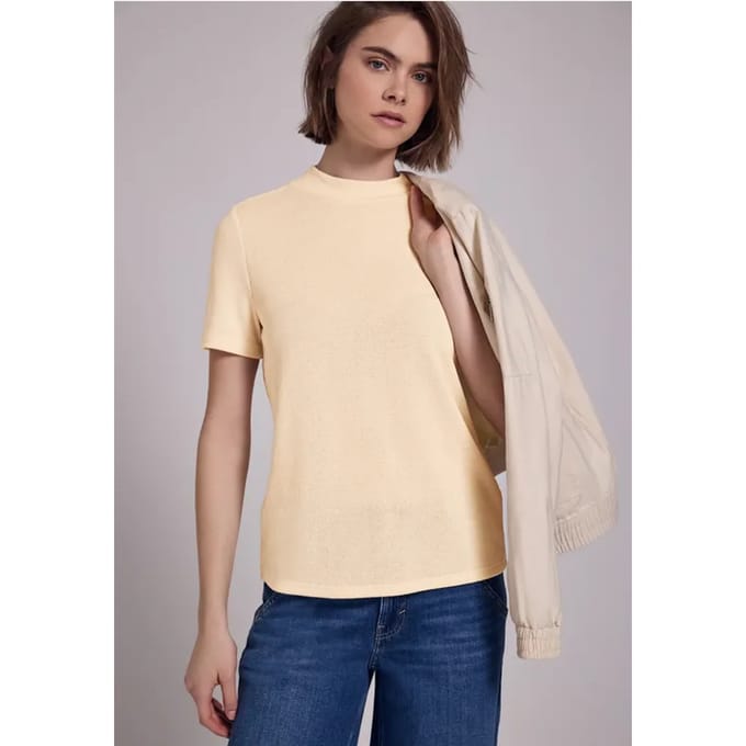 Shirt met gebreide look