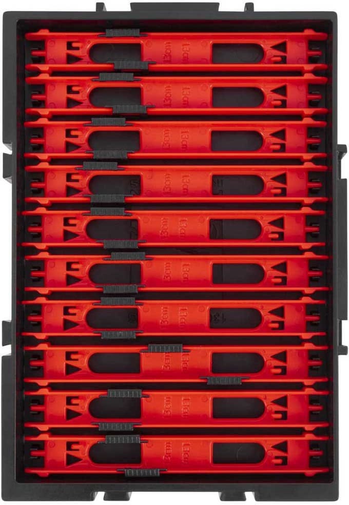 Preston Interlok Winder Tray With 10 Winders 13Cm Red