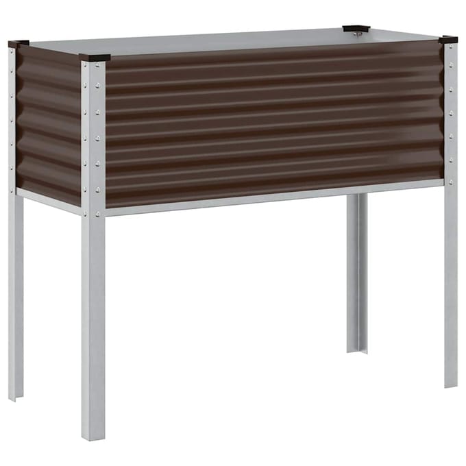 vidaXL - Plantenbak - Bruin - 100x45x90 - cm - Staal