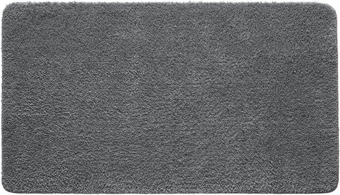 Badmat Antislip - Douchemat Absorberend - Hygiënisch Werken - Hoogpolig Microvezel - 70 x 120 cm - Grijs