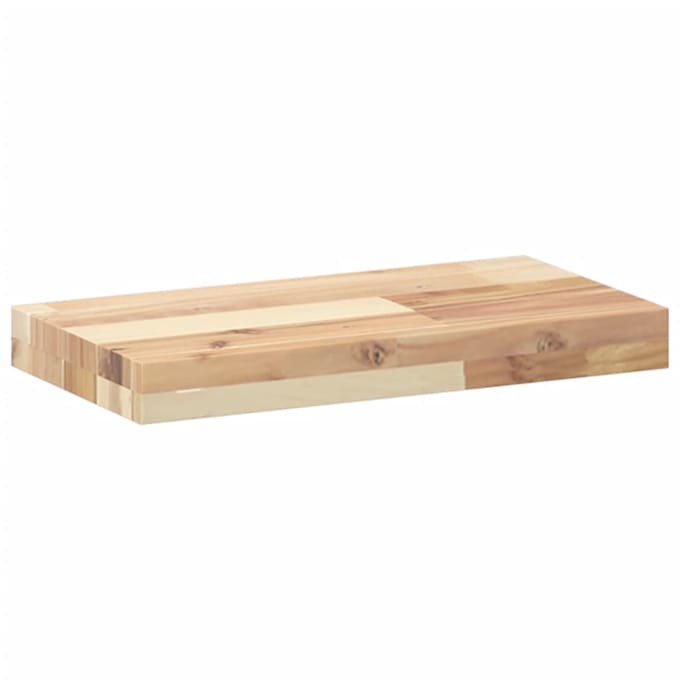 vidaXL - Wandschappen - 4 - st - zwevend - 40x20x4 - cm - onbehandeld - acaciahout