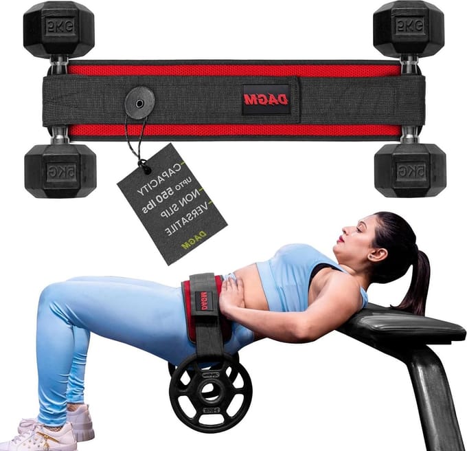 Heupstoot Riem - Bilspier Trainer - Onderlichaam Trainen - Extra Vulling - Tot 226 kg - Rood