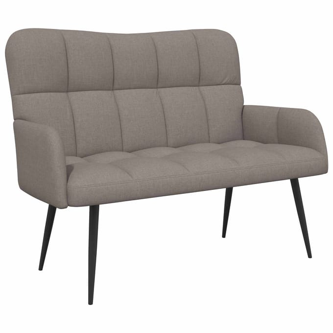 vidaXL - 2-Zits - Sofa - Taupe - 115 - x - 61 - x - 87 - cm - Stof