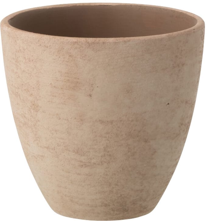 J-Line bloempot Rond - keramiek - beige - small - 2 stuks