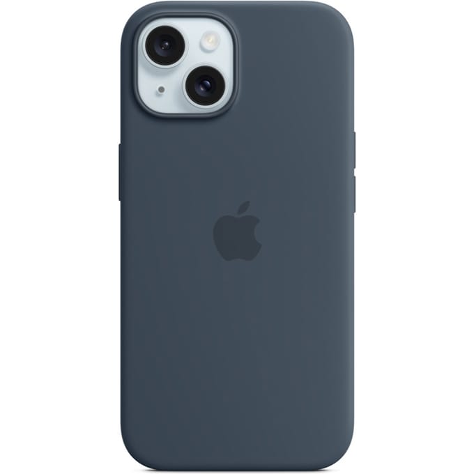 Apple Siliconenhoesje met MagSafe geschikt voor iPhone 15 - Storm Blue