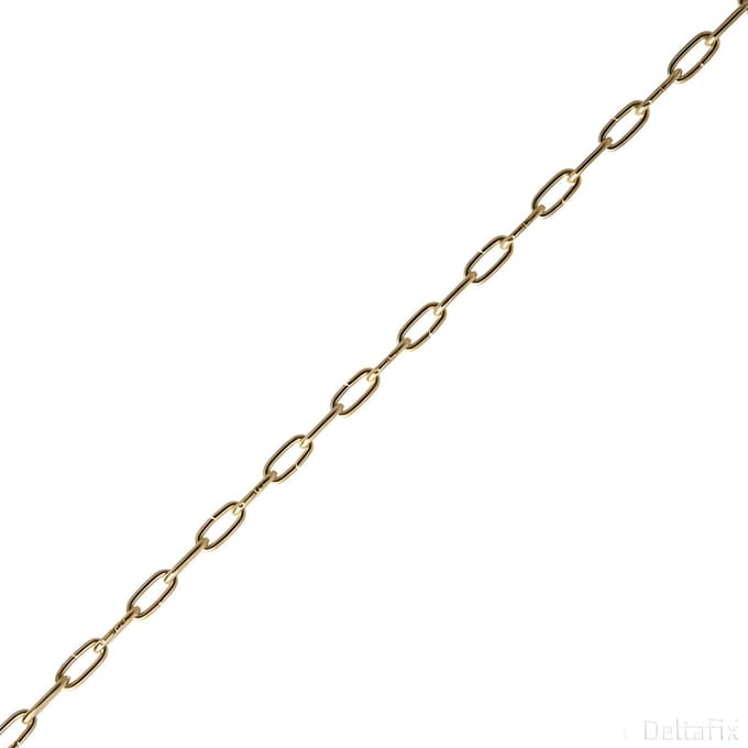 Deltafix ketting klokketting vermessingd 6.6 x 1.3 mm 1mtr