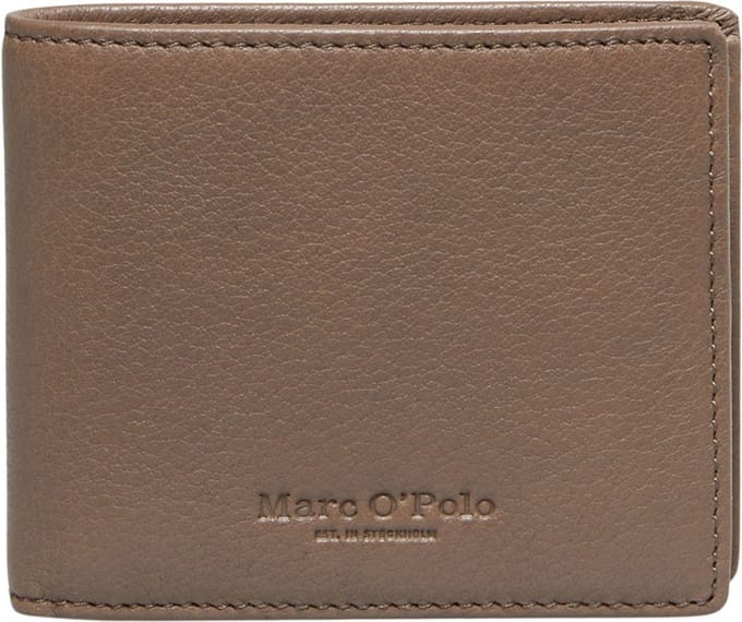 Marc O'Polo Leren Portemonnee Tom Combi Wallet Burnt Ash Taupe