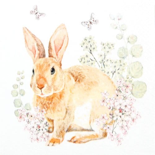 Home fashion servetten pasen, rosi rabbit, formaat 33x33cm