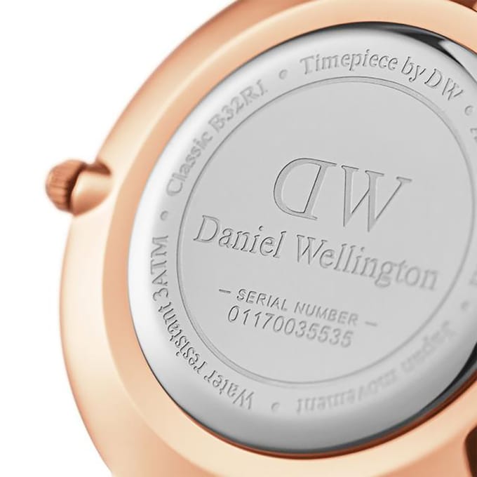 Daniel Wellington Petite Melrose White - Horloge - Staal - Rosé - Ø 32 mm