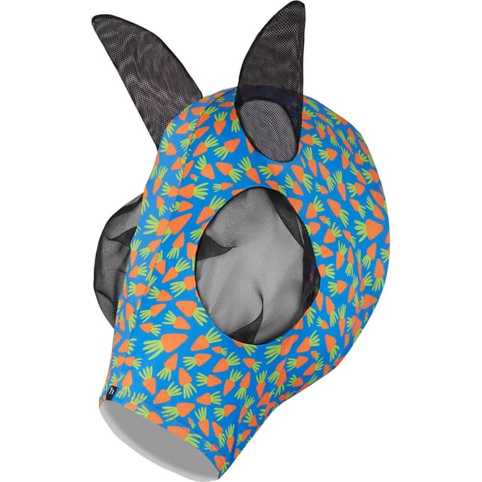 Horze elastisch pull-on vliegenmasker, Orange (Carrots), Vollblut