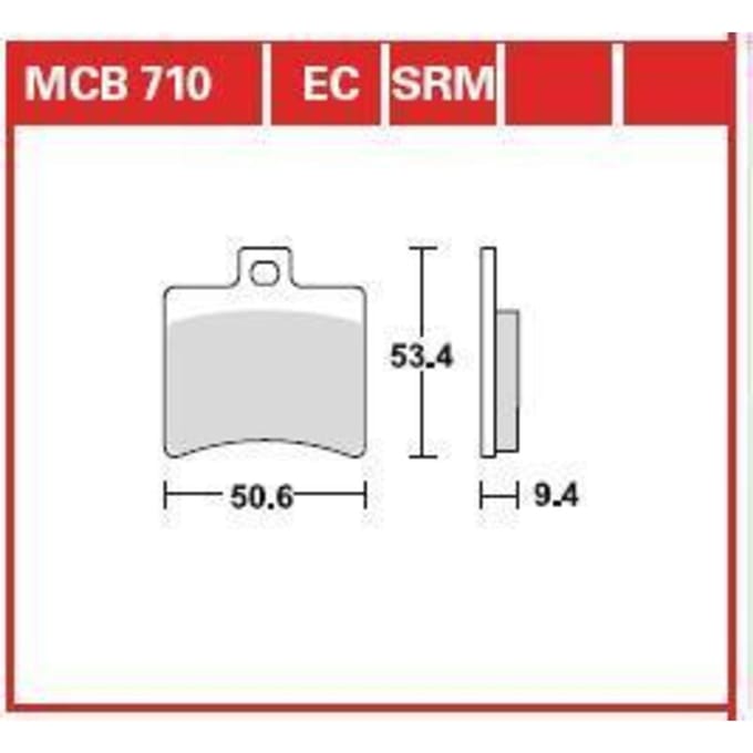 Bremsbelagsatz, ohne Straßenzulassung TRW MOTO MCB710SRM