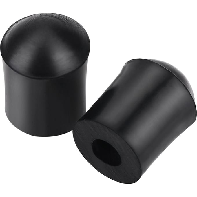 2 stuks Contrabas Staartpin Rubberen Tip Stopper Zwarte Beschermer Eindkap Accessoire black
