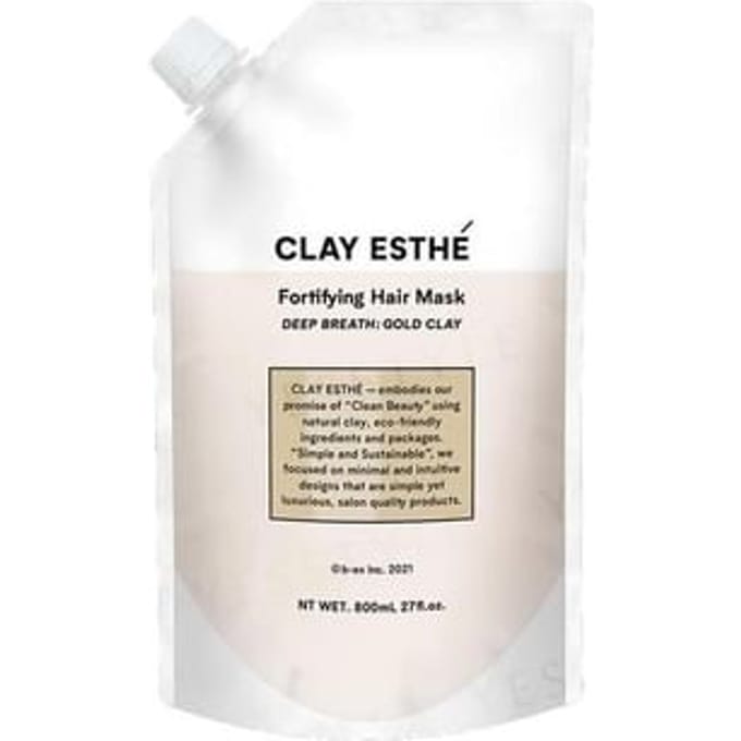 CLAY ESTHE - Fortifying Hair Mask Deep Breath: Gold Clay Refill 800ml
