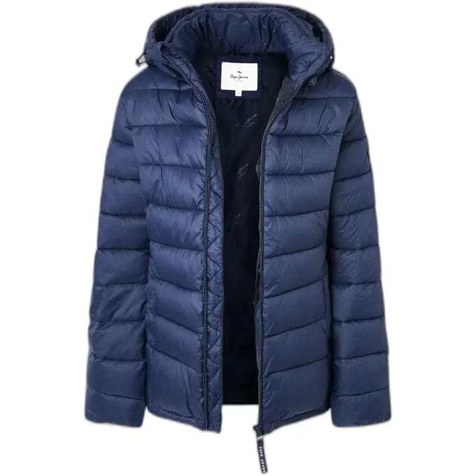 Pepe Jeans Maddie Short Pufferjack Blauw S Vrouw