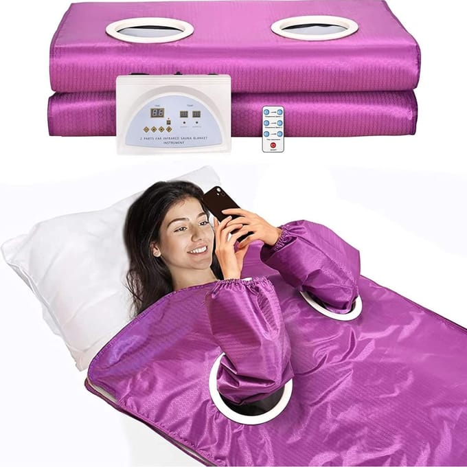 VELTRR® Infrarood Deken - Warmtedeken - 180x0cm - Paars
