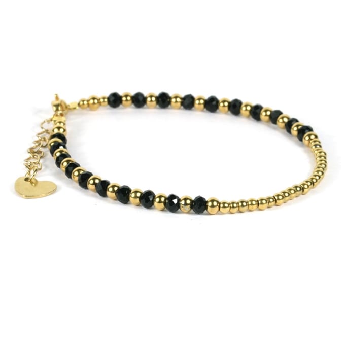 Heaven Eleven - dames - Enkelbandjes - goud - RVS - 2mm - verstelbaar 23cm + 4cm