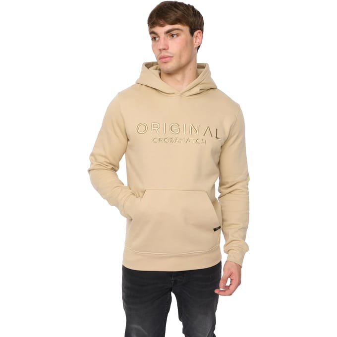 Crosshatch Mannen Haromere Hoodie (Steen)