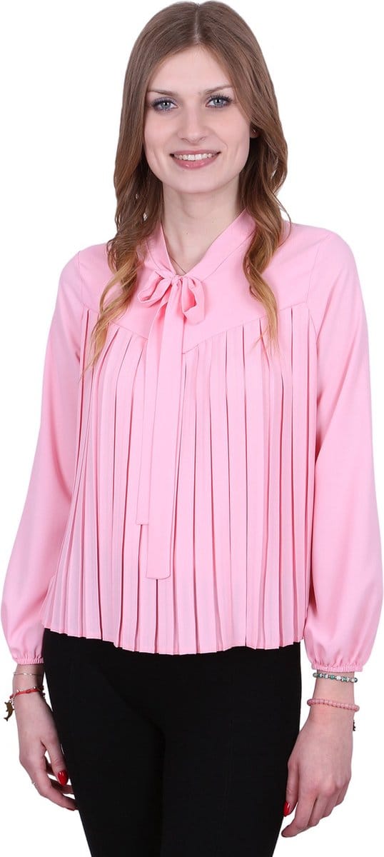 Elegante roze blouse met strik, John Zack