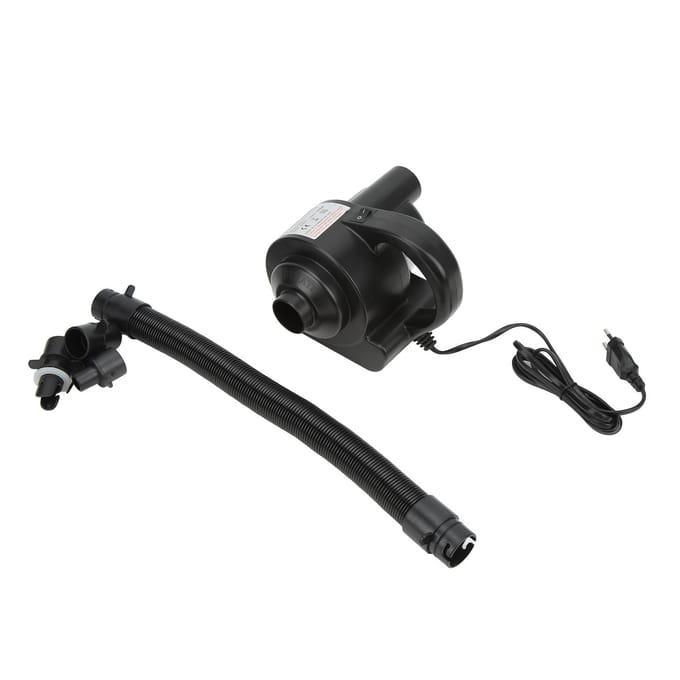 Pompe à air électrique Portable Gonfleur Pompe pour matelas pneumatique   pour Bateau en caoutchouc black