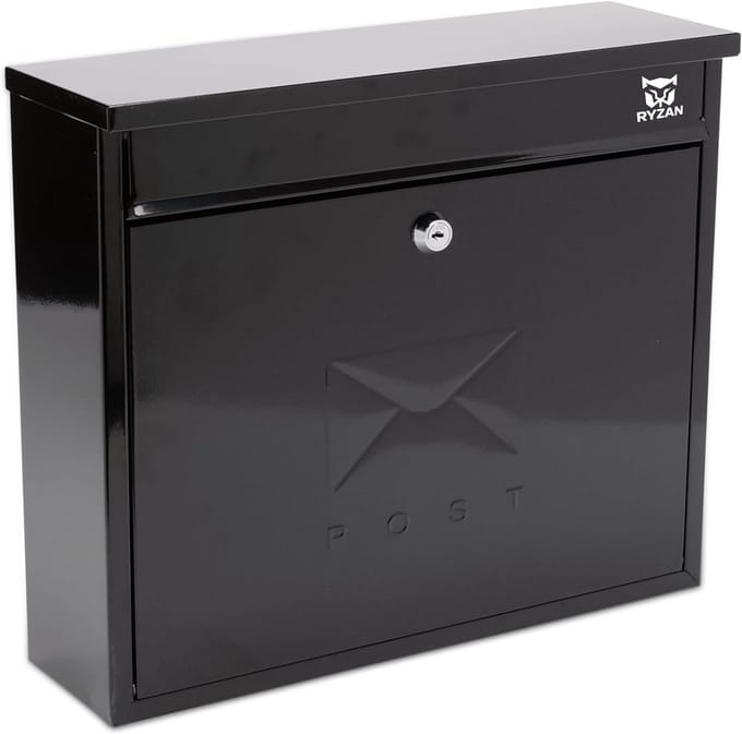 Grote brievenbus - Postbus staal - Post ontvangen - Met sleutel - 36 x 31 x 11 cm - Antraciet