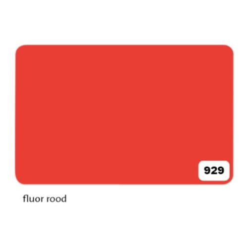 Etalagekarton Folia 1-zijdig 48x68cm 380gr nr929 fluor rood